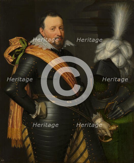 Portrait of an Officer, possibly Adolf van Meetkerken (d. 1625), c1610s. Creator: Jan Anthonisz van Ravesteyn.
