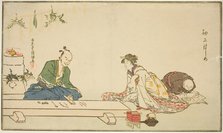 Maker of Sword Fittings at his Workbench, Japan, c. 1790s. Creator: Kubo Shunman.