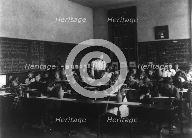 A class in watercolor, 3rd Division, (1899?). Creator: Frances Benjamin Johnston.