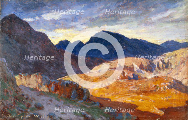 'Sunset in the Welsh hills', 1893-1934. Artist: Christopher Williams