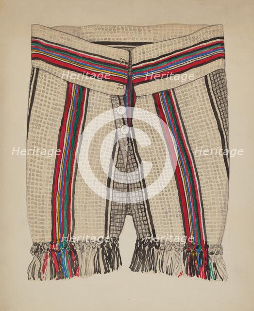 Boy's Pants, c. 1937. Creator: Florence Huston.