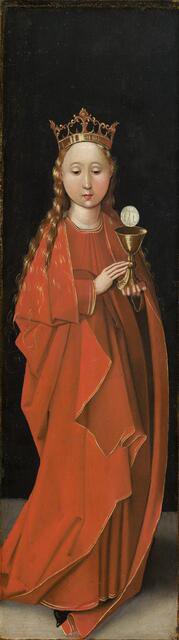 Saint Barbara [left wing exterior], c. 1480/1490. Creator: Master of the Starck Triptych.