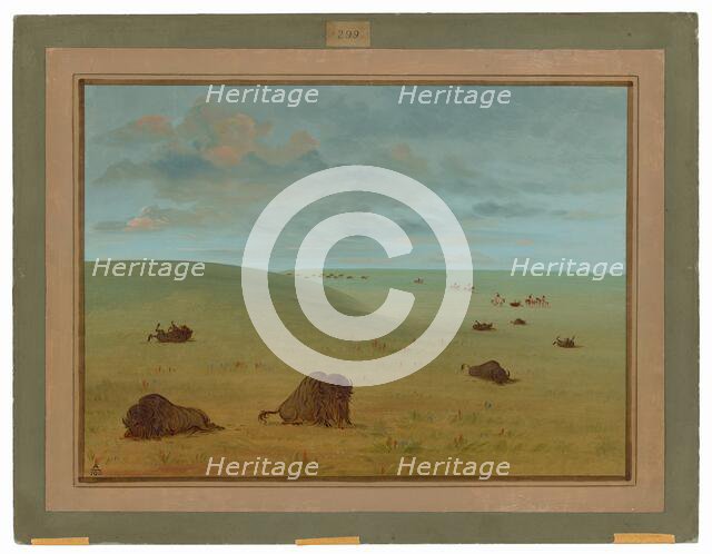 After the Buffalo Chase - Sioux, 1861/1869. Creator: George Catlin.