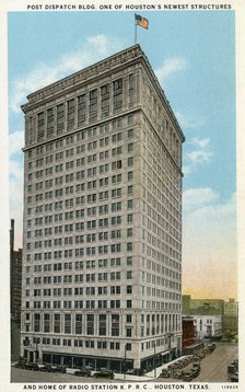 Post-Dispatch Building, Houston, Texas, USA, c1926. Artist: Unknown