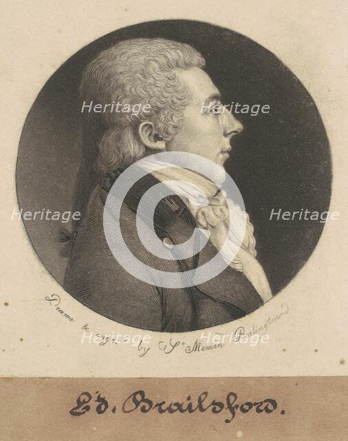 Edward Brailsford, 1798. Creator: Charles Balthazar Julien Févret de Saint-Mémin.