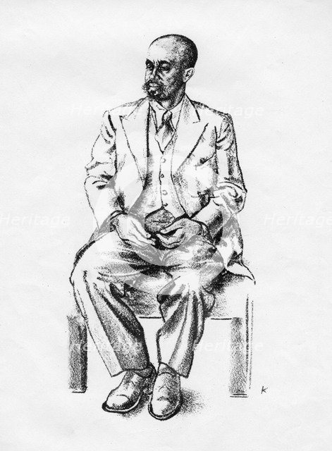 Bedjironde Tecle Hawariate, Ethiopian statesman, 1935. Artist: Edmond Xavier Kapp