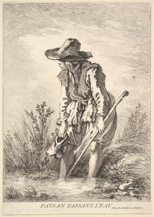 Peasant Crossing Water, 1786. Creator: William Wynne Ryland.