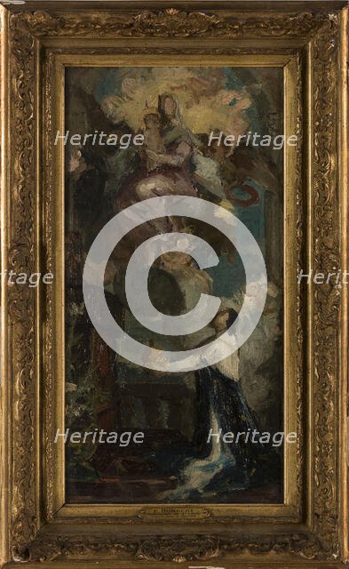 Esquisse pour le Panthéon : Le voeu de Louis XIII, between 1874 and 1876. Creator: Jacques Ferdinand Humbert.