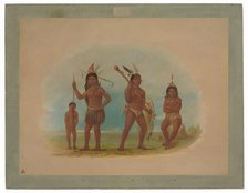 Four Arowak Indians, 1854/1869. Creator: George Catlin.