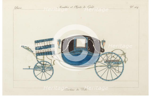 Berline de ville, 1800s. Creator: La Mésangère, Pierre de (1761-1831).