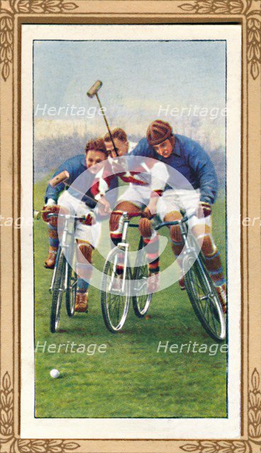 'Bicycle Polo', 1939. Artist: Unknown.