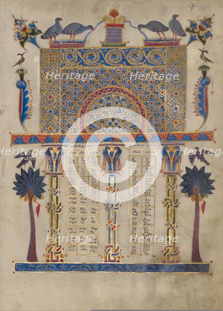 Canon Table Page; Zeyt'un Gospels, 1256. Creator: T'oros Roslin.