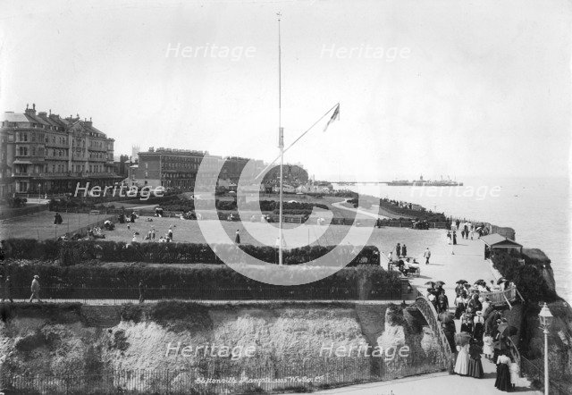 The seafront at Cliftonville, Margate, Kent, 1890-1910. Artist: Unknown