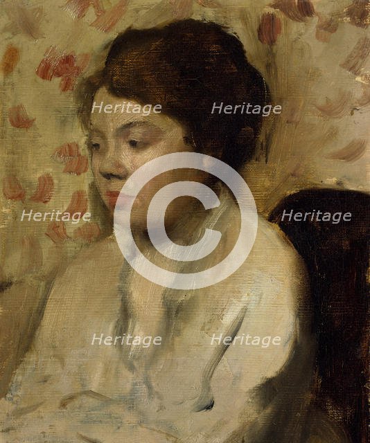 Portrait of a Young Woman, ca. 1885. Creator: Edgar Degas.