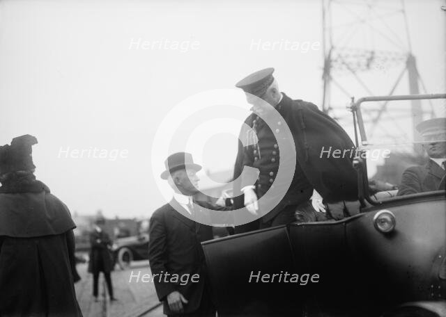 Allied Commission To U.S. Boarding Mayflower For Trip To Mount Vernon: General H.L. Scott, 1917. Creator: Harris & Ewing.