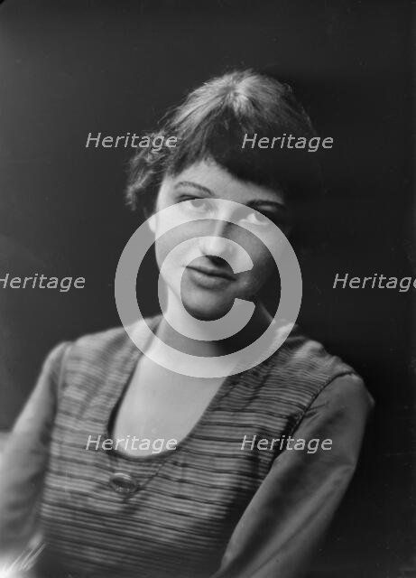 Miss Marion Wiser, portrait photograph, 1919 May 26. Creator: Arnold Genthe.