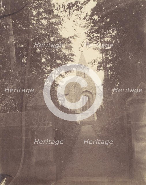 Church Seen from the Path Leading To It, 1850s. Creator: Unknown.