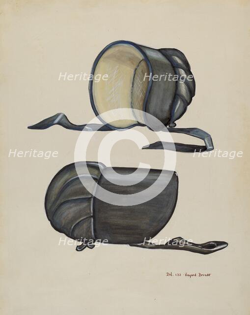 Black Silk Bonnet, c. 1936. Creator: B. Berndt.