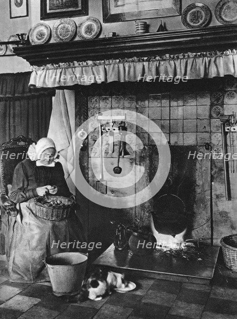 Kitchen and living-room in one, Twente, Netherlands, c1934. Artist: Unknown