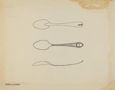 Silver Teaspoon, c. 1938. Creator: Kalamian Walton.