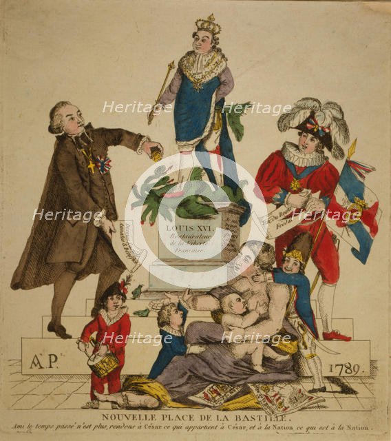 New Place de la Bastille, 1789. Creator: Anonymous.