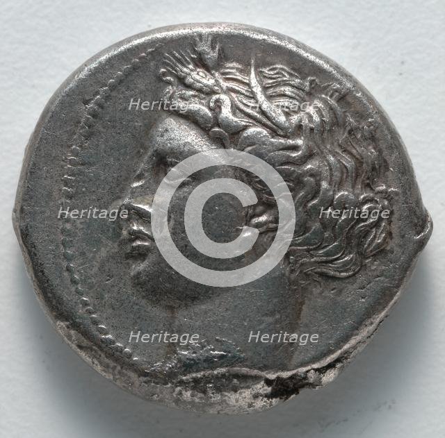 Tetradrachm: Persephone (obverse), 380 BC. Creator: Unknown.