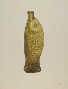Fish Bitters Bottle, 1935/1942. Creator: Loraine Makimson.
