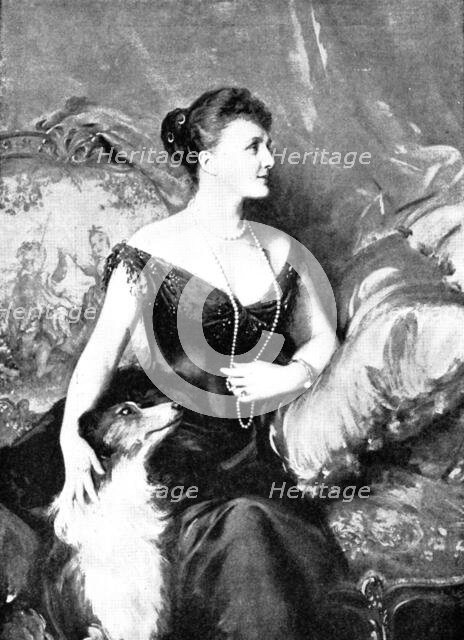 Pictures from the Royal Academy: Mrs. Arthur James - Luke Fildes, R.A., 1895. Creator: George Meisenbach.