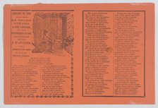 Broadsheet relating to life in prison, a man in his jail cell, ca 1900-1913., ca 1900-1913. Creator: José Guadalupe Posada.