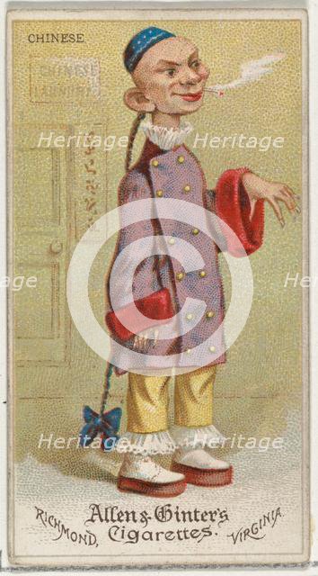 Chinese, from World's Dudes series (N31) for Allen & Ginter Cigarettes, 1888., 1888. Creator: Allen & Ginter.