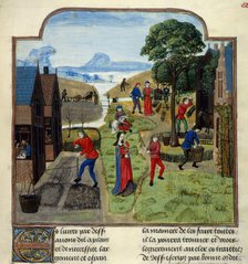 Agricultural labours, late 15th century.  Creator: Unknown.