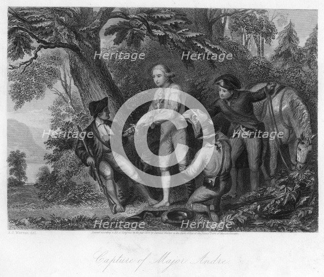 The capture of Major André, 1856. Artist: Unknown