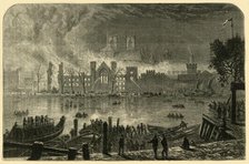 'Destruction of the Old Houses of Parliament, October 16, 1834', (1881). Creator: Unknown.