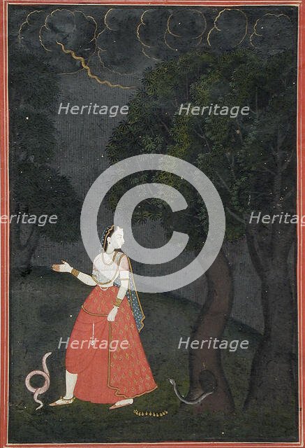 The Eager Heroine on Her Way to Meet Her Lover out of Love (Kama Abhisarika Nayika), c1760. Creator: Unknown.