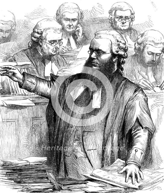 Trial of the Tichborne Claimant: Dr. Kenealy concluding his address, 1873. Creator: Unknown.