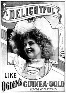 Advertisement for Ogden's Guinea-Gold Cigarettes, 1898. Creator: Unknown.