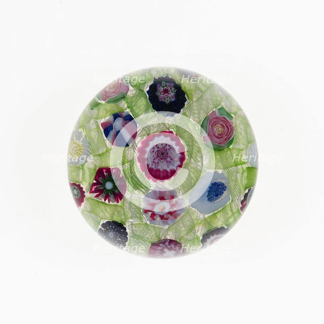 Paperweight, Clichy, c. 1845-60. Creator: Clichy Glassworks.