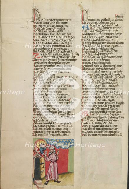 God's Covenant with Abraham; Weltchronik, about 1400-1410. Creator: Unknown.
