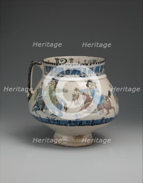 Ewer with Horsemen Inscribed in Arabic, Iran, 2nd half 12th-early 13th century. Creator: Unknown.