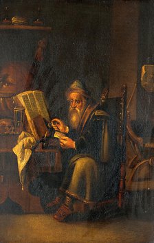 A philosopher reading, c1680s. Creator: Follower of David Teniers II.