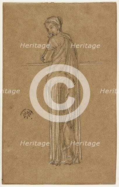Draped Figure Standing, 1870-1873. Creator: James Abbott McNeill Whistler.