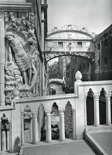 The Bridge of Sighs and Doge's Palace, Venice, 1937. Artist: Martin Hurlimann