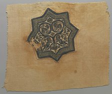 Textile Fragment with Inhabited Vine in an Eight-Pointed Star, Coptic, 5th-6th century. Creator: Unknown.
