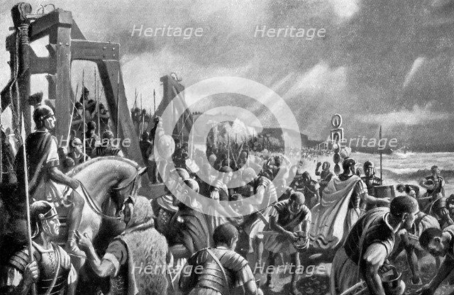 The Emperor Caligula on the shore of Boulogne, 40 AD, (c1920). Artist: A MacKinlay