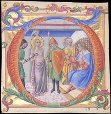 Martyrdom of Saint Agatha in an Initial D, ca. 1470-73. Creator: Sano di Pietro.