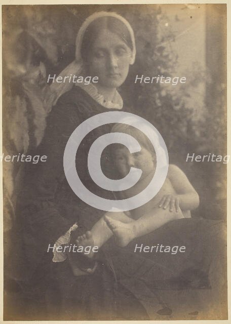 Mrs. Herbert Duckworth with Gerald Duckworth, 1872. Creator: Julia Margaret Cameron.
