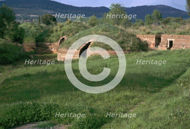 Etruscan tombs in the necropolis at Caere, 9th century BC. Artist: Unknown