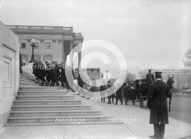Admiral George Dewey, U.S.N. - Taking Coffin Into Capitol, 1917. Creator: Harris & Ewing.
