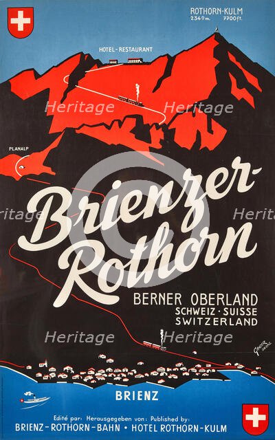 Brienz Rothorn Railway. Bernese Oberland, 1949. Creator: Gander; Adolf (1902-1954).