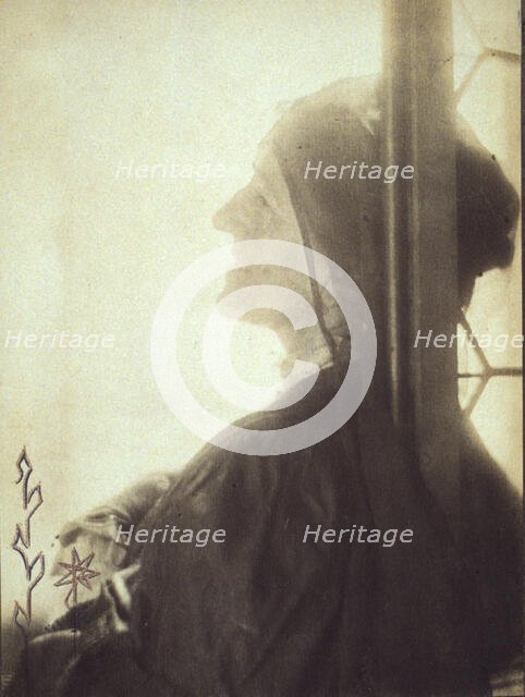 Gertrude Ka¨sebier, head-and-shoulders profile portrait, facing left, 1905. Creator: Adolph de Meyer.